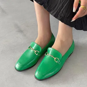 Slone Loafers Women's Retro Horsebit Flat Loafers 79882601S