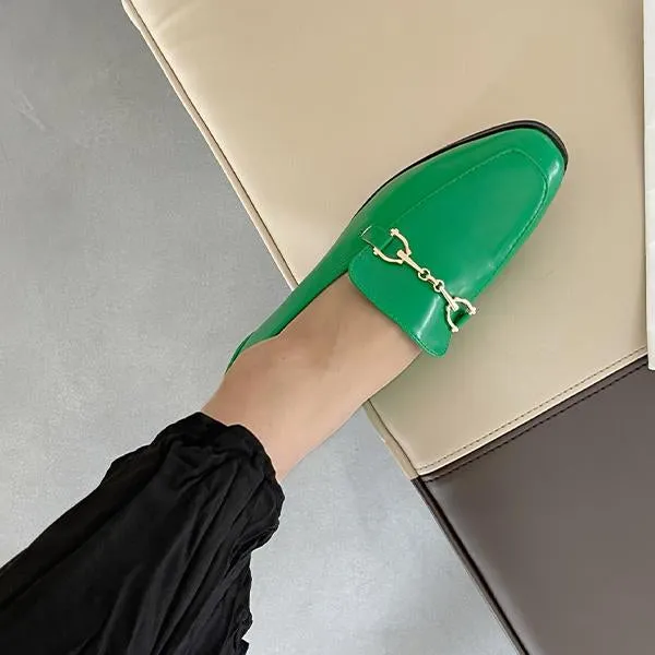 Adidas X Gucci Loafers Women's Retro Horsebit Flat Loafers 79882601S