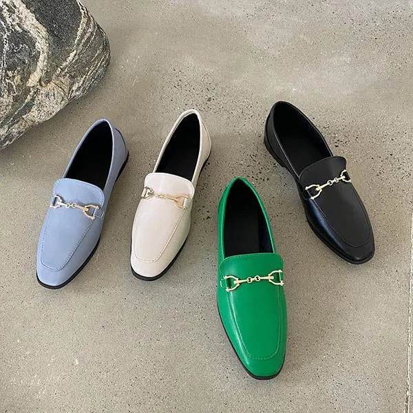 Women's Retro Horsebit Flat Loafers 79882601S Walmart Loafers