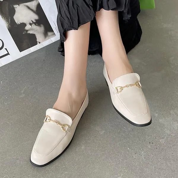 Belgian Loafers Women's Retro Horsebit Flat Loafers 79882601S