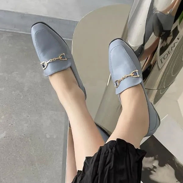 Ortho Loafers Women's Retro Horsebit Flat Loafers 79882601S