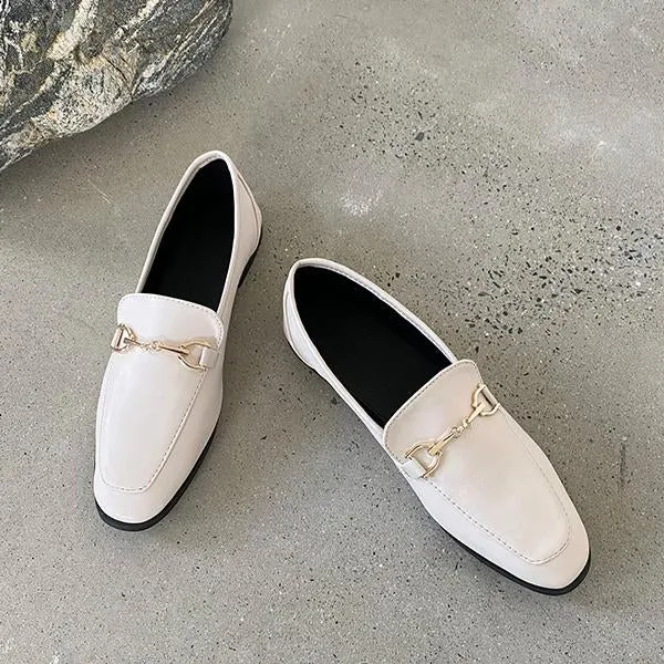 Women's Retro Horsebit Flat Loafers 79882601S Memory Foam Loafers