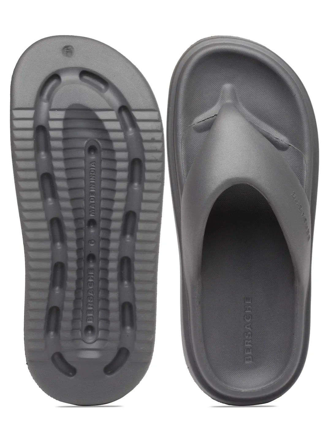 Velvet Slides Bersache Extra Soft Classic Casual with  Regular wear with Ultra Soft & Flexibility Technology Flip Flop For women's/Girl's-(6110-Grey)