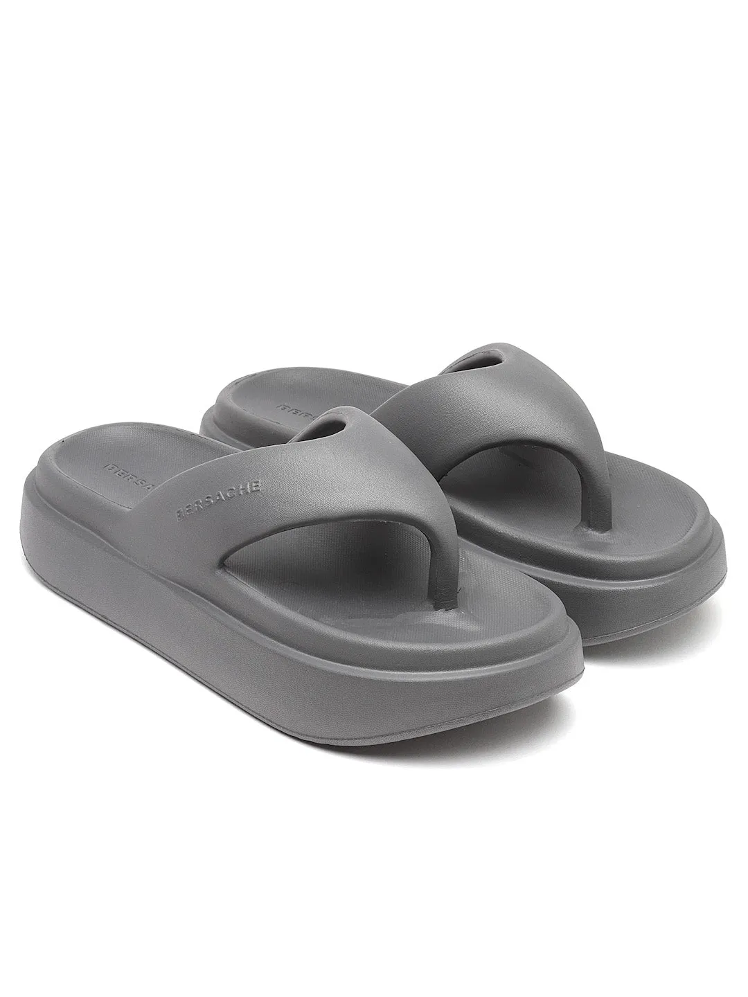 Walk Hero Slippers Bersache Extra Soft Classic Casual with  Regular wear with Ultra Soft & Flexibility Technology Flip Flop For women's/Girl's-(6110-Grey)