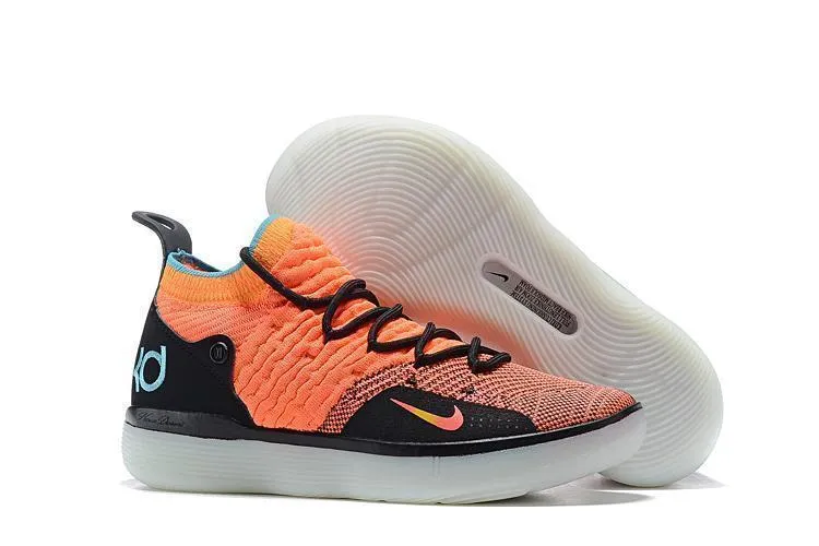 Nike Zoom KD11 Orange Black Men Shoes Sneaker Sale Size US 7-12 Asics Court Ff 3 Novak Tennis Shoes