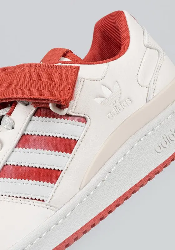 X Parley Forum Low - Chalk White/Red Husker Adidas Shoes