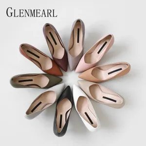Casual Shoes For Sale Near Me Women High Heels Female Shoes Classics Basic Women Pumps Pointed Toe Slip On Casual Shoes Spring Autumn New Arrival DE