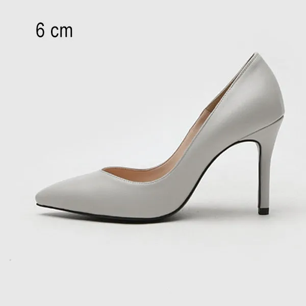 Women High Heels Female Shoes Classics Basic Women Pumps Pointed Toe Slip On Casual Shoes Spring Autumn New Arrival DE Daily Wear Leather Casual Shoes