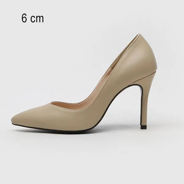 Size 17 Casual Shoes Women High Heels Female Shoes Classics Basic Women Pumps Pointed Toe Slip On Casual Shoes Spring Autumn New Arrival DE