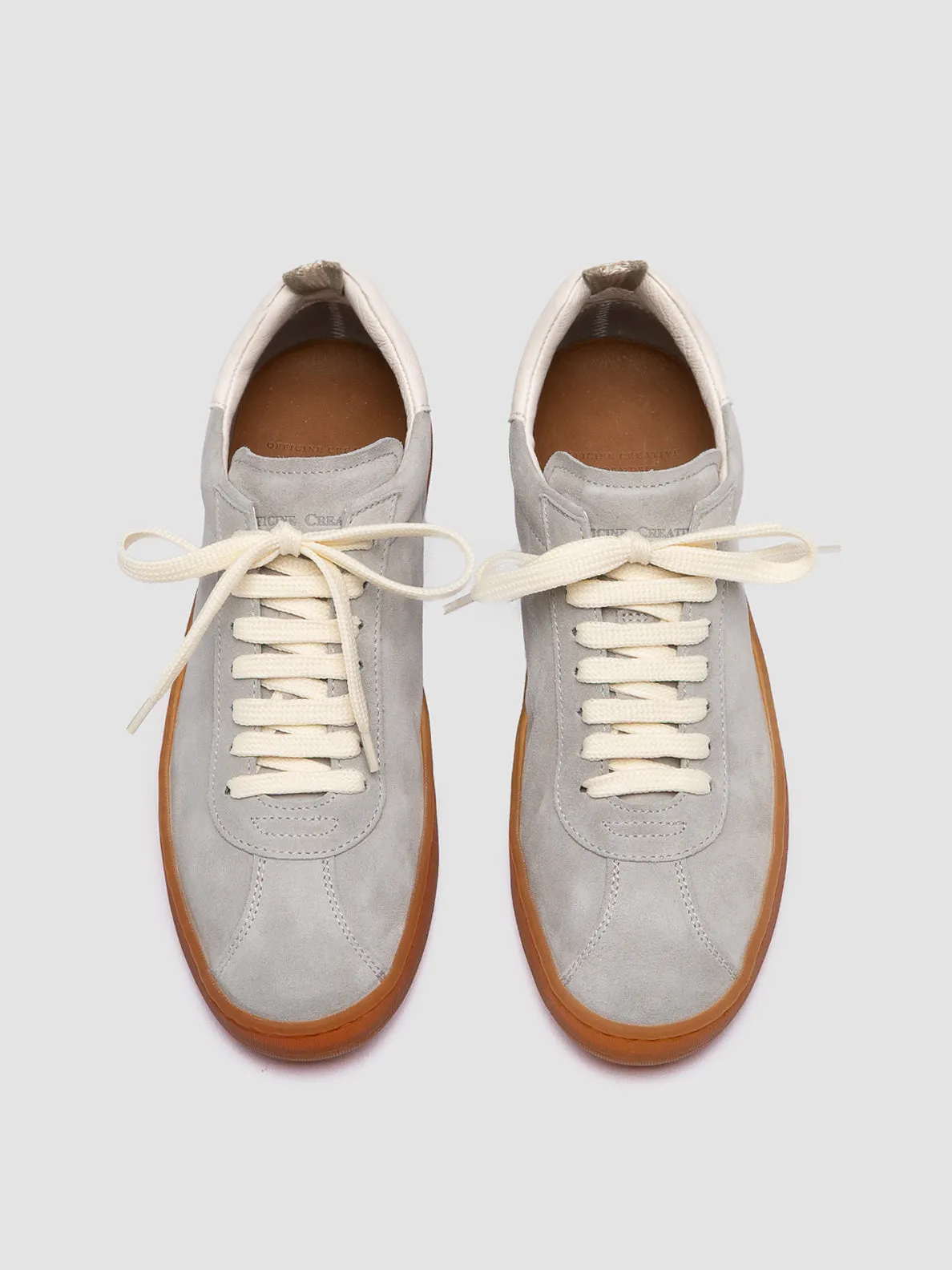 Business Sneakers DESTINY 101 - Grey Leather and Suede Low Top Sneakers