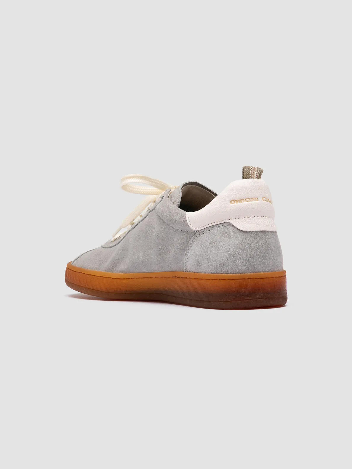 DESTINY 101 - Grey Leather and Suede Low Top Sneakers Cheap Sale Sneakers