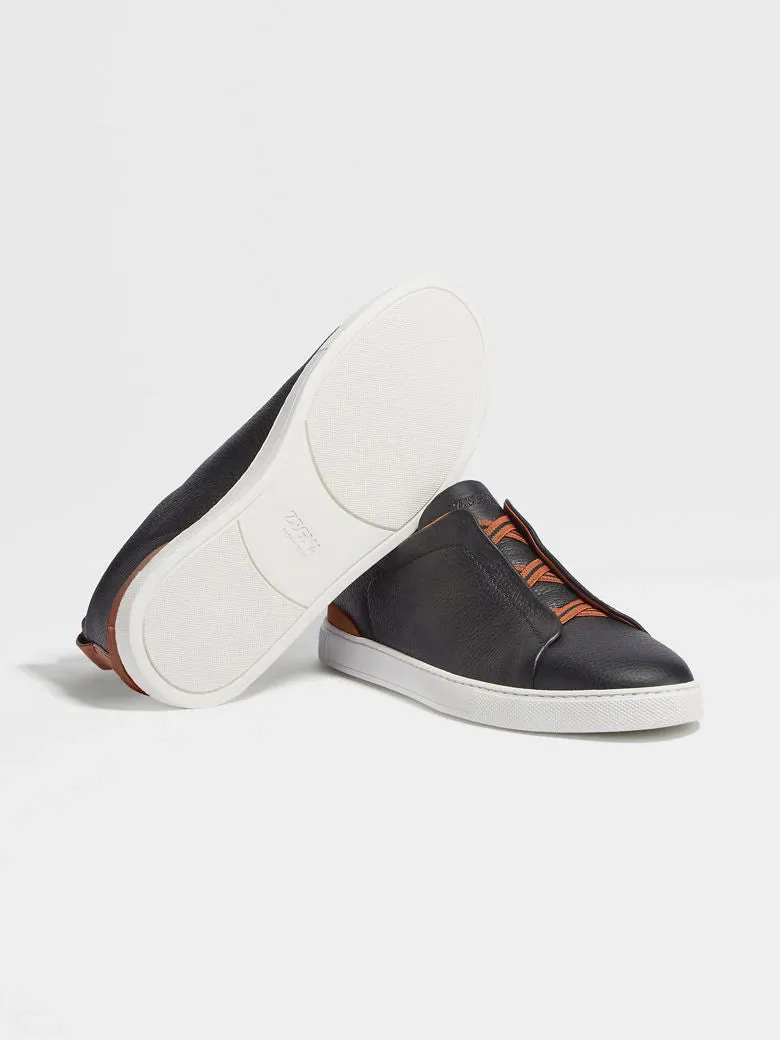 Zegna Triple Stitch Low-Top Sneaker Dc Slip Ons
