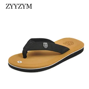 Real Sheepskin Slippers ZYYZYM Flip Flops Men Slippers r Anti-skid